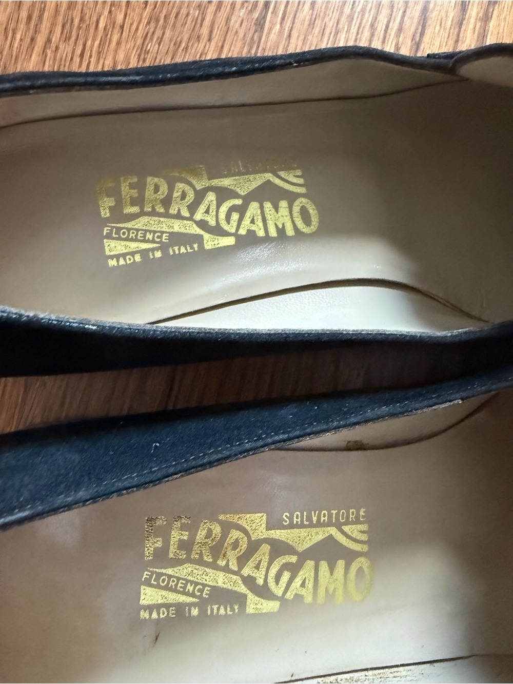 Salvatore Ferragamo Women Black Velvet Horsebit Loafers - Picture 3 of 10